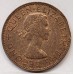 NEW ZEALAND 1954 . ONE 1 PENNY . ERROR . CLIPPED BITTEN EDGE